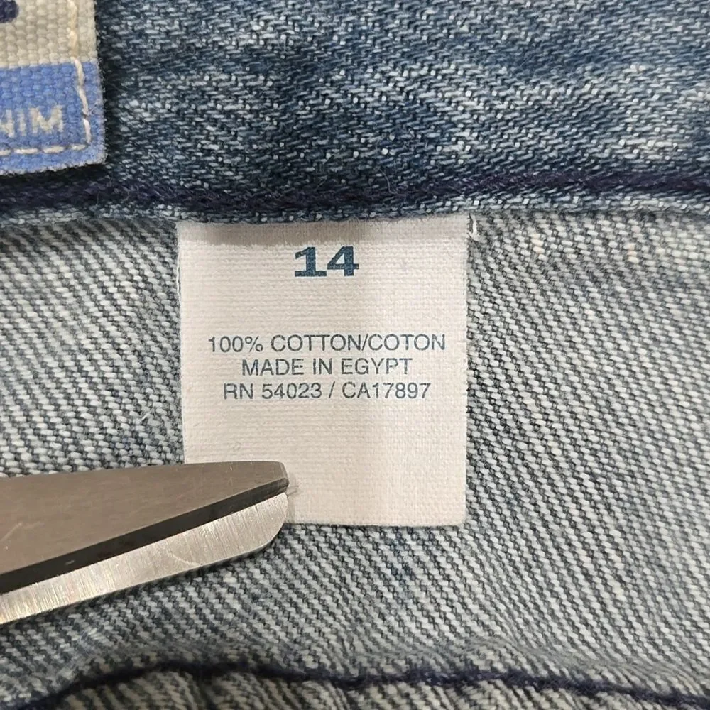 Vintage Old Navy‎ True Y2K Wide Leg Cargo Jeans Girls 14 New Old Stock Utility